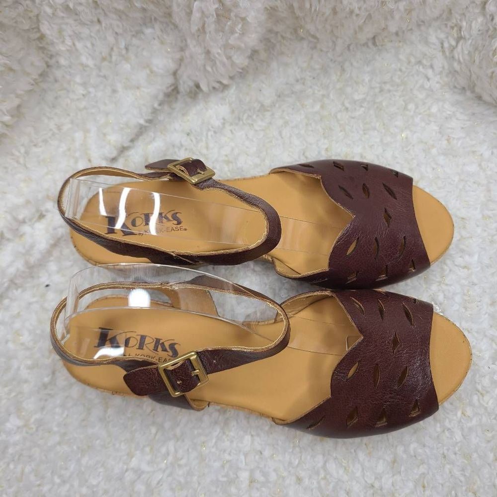 Korks by Kork-ease Platform Wedge Sandals sz 9 - Picture 3 of 12